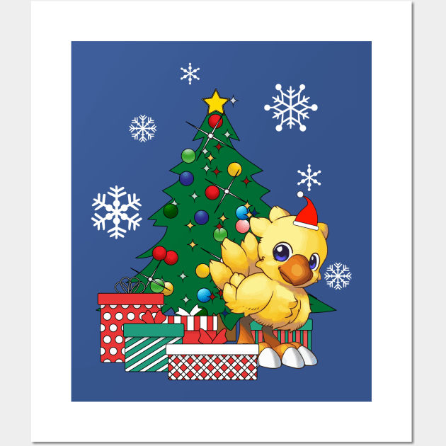 Chocobo Around The Christmas Tree Wall Art by Nova5